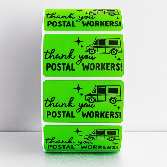 Thank You Postal Workers Stickers – Mail Carrier Appreciation Labels for Package - Picture 3 of 11